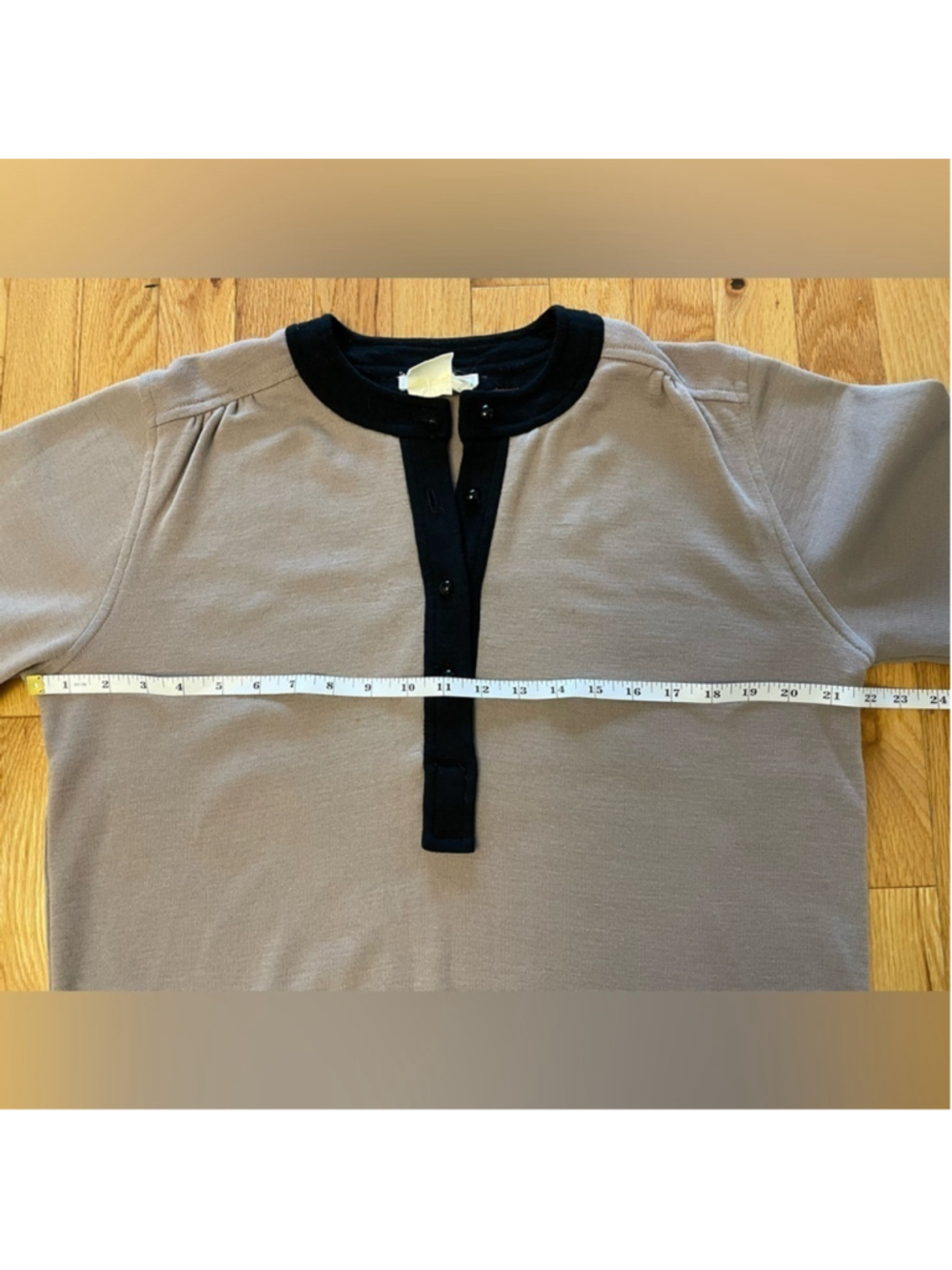 Eaton Vintage 100% Wool Medium Taupe Two Piece Set Skirt Long Sleeve Sweater - Picture 10 of 11